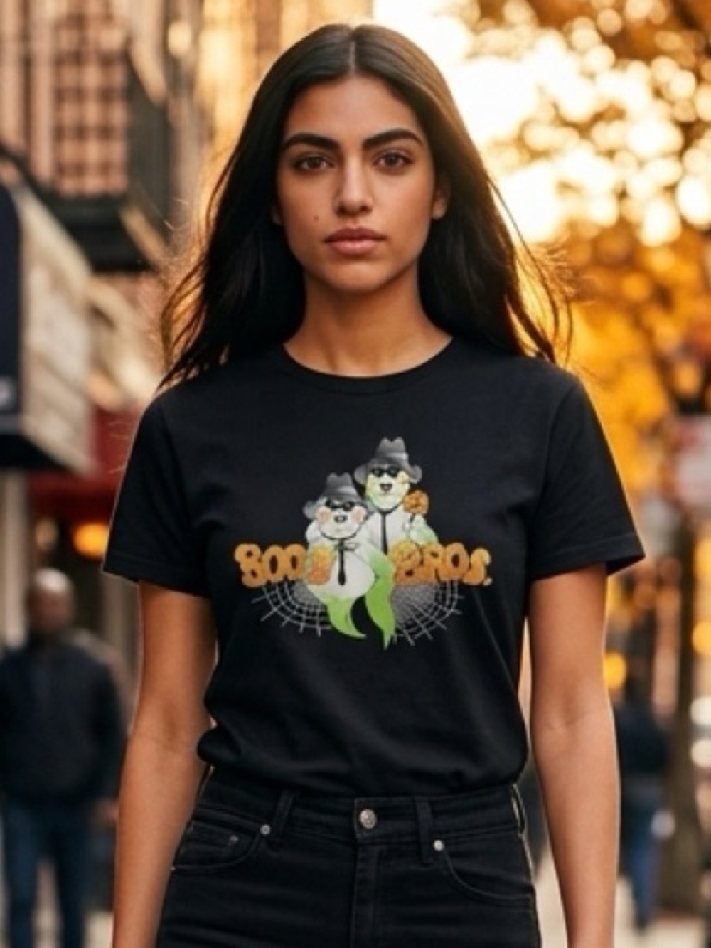 GUC Unisex Halloween Black Short Sleeve Tee Shirt - Boos Bros. - Size Large